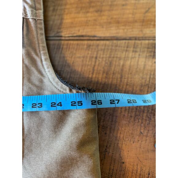 Carhartt Sandstone Multi-Pocket Hooded Canvas Sherpa Lined Vest Chore Barn XL - Picture 13 of 16